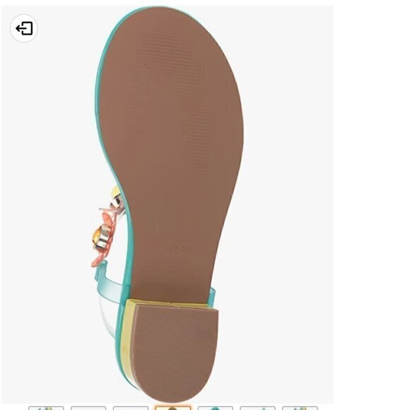 Betsey Johnson Alanni Flower Embellished Flat Sandals NIB 6.5 - Picture 5 of 11